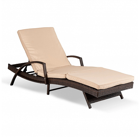 Záhradné kreslo FELIZ Hnedá/Béžová Technoratan