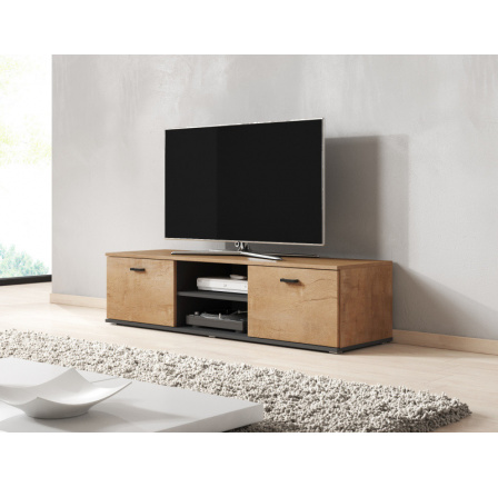 TV komoda SOHO 140, Dub lefkas/čierna