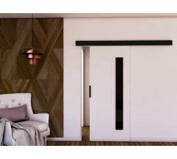 Posuvné dvere STANDART MIX G100, biela/čierna