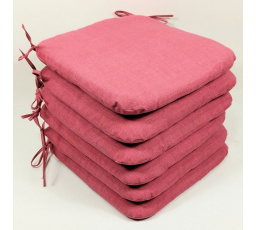 Sedák 40x40 cm látka malinový melír - set 6 kusov