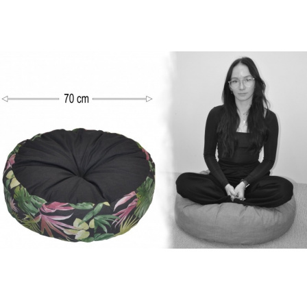 Vankúš sedací priemer 70 cm - monstera Vankúš sedací priemer 70 cm - monstera