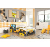 Posteľ s matracom TRACTOR YELLOW 140x70 Žltá