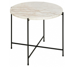 Konferenčný stolík Avila nízky biely mramor