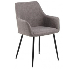 Stolička Lizzy s opierkami svetlosivá