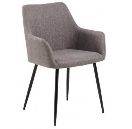 Stolička Lizzy s opierkami svetlosivá