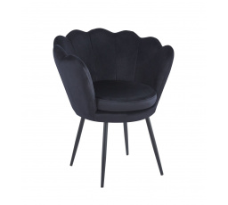 Kreslo velvet čierne /nohy čierne/ FR1-FX