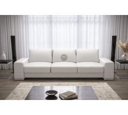 Sofa ZARA DL 270 cm prírodná koža - biela koža