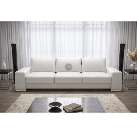 Sofa ZARA DL 270 cm prírodná koža - biela koža