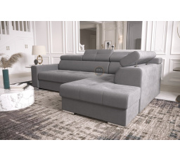 Rohová sedacia súprava s funkciou spania MARGO I 260×185 - sivá, pravá