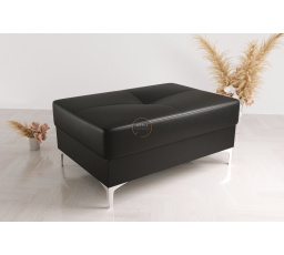 Taburet ORION TOSCANIA 100x55 cm prírodná koža - čierna koža