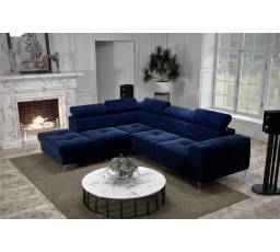 Rohová sedacia súprava ORION II s funkciou spania 225x255 cm - modrá, ľavá