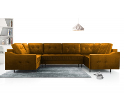 Rohová sedacia súprava Amalia U žltá