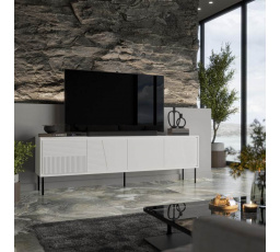 TV komoda ABI, biela matná/biela matná