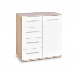 Komoda LIMA KM-2, dub sonoma/biela