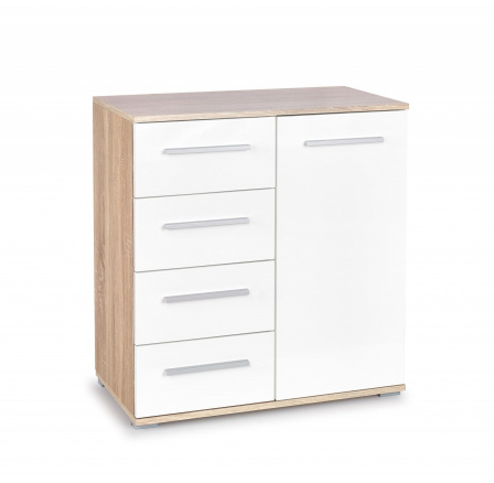 Komoda LIMA KM-2, dub sonoma/biela