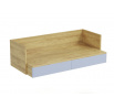 Skriňa MOBIUS DESK 2S: prírodný hikor, fronty - blue horizon