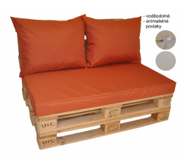 Podušky na paletový nábytok vodeodolné - farba tehlová