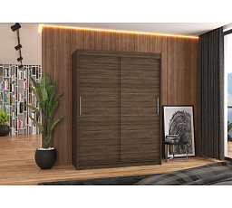 Šatní skriňa s posuvnými dverami DENVER 150 Choco+Choco