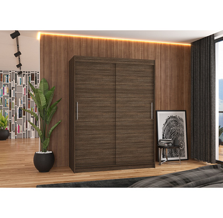 Šatní skriňa s posuvnými dverami DENVER 150 Choco+Choco