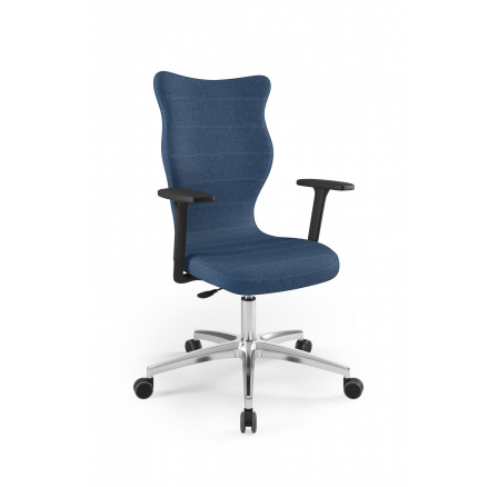 Kancelárske otočné kreslo PERTO PLUS , leštený hliník Palladium 24 veľkosť 7