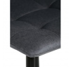 Stolička barová, sivá látka, štvornohá kovová podnož, čierny mat
