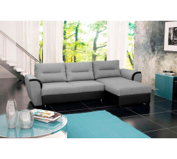 Rohová sedacia súprava Tommy P sivá/čierna