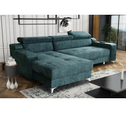 Rohová sedacia súprava Darina L modro/zelená