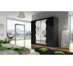 Šatní skriňa BERGER X, Čierna