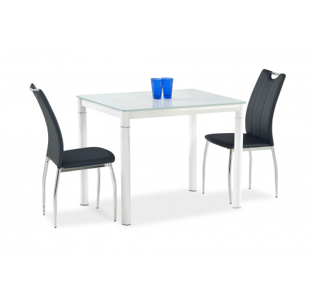 Jedálenský stôl ARGUS, mliečna/biela