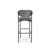 Barová stolička H108, Sivá/čierna