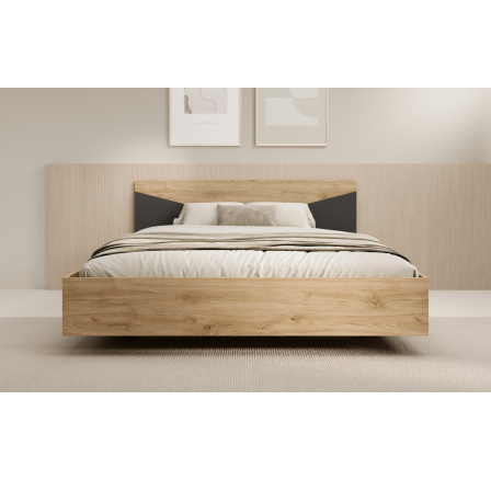 Posteľ 140 Atson Dub+Čierna