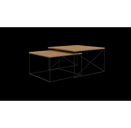 Konferenčný stolík 2v1 Licco Čierny+Dub Lancelot