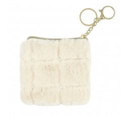 Krémová chlpatá kabelka