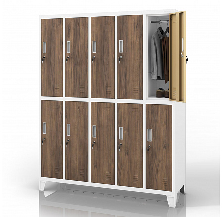 BARTEN skriňa ECO: BIELA RAL9003 + DREVENÝ DEKOR H1720*W1360*D450 BARTEN skriňa ECO: BIELA RAL9003 + DREVENÝ DEKOR H1720*W1360*D450