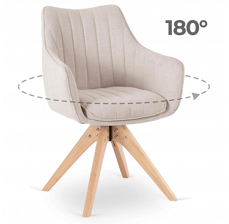 Otočné Kreslo LEMON Svetlo Béžové