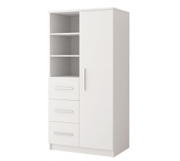 Regál OMEGA I - 05, Biela/Biela