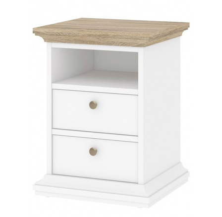 Nočný stolík Provence 302 biely/dub