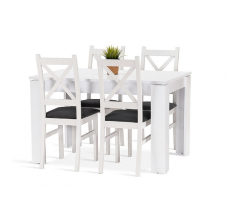 Jedálenský set Iris 4 biela/sivá Jedálenský set Iris 4 biela/sivá