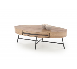 Konferenčný stôl CAROLINA, zlatý dub/čierna