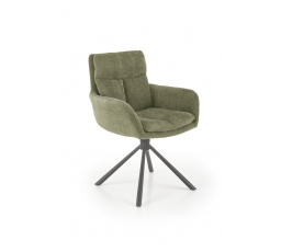 Jedálenská otočná stolička K495, olivová/čierna
