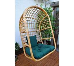 Vankúš na závesnú hojdačku zelený dralon