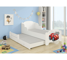 Manželská posteľ s matracom AMADIS II CAR ZIGZAG 160x80 biela