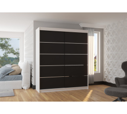 Posuvná skriňa SPECTRA 180 Biela+Čierna