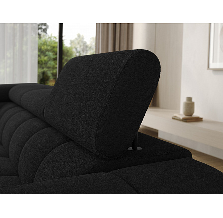 Carmenn corner sofa with sleeping function, storage compartment and adjustable headrests, dark gray bouclé, left-hand side Royal 05 205x126 Left 1 Carmenn corner sofa with sleeping function, storage compartment and adjustable headrests, dark gray bouclé, left-hand side Royal 05 205x126 Left 1