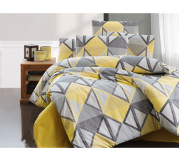 Obliečky francúzske bavlna 240x220,70x90 Mystery yellow