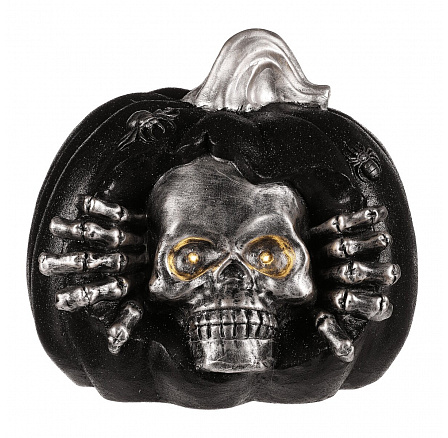 Dýně s lebkou - Halloween, magnesium, LED osvětlení Dýně s lebkou - Halloween, magnesium, LED osvětlení