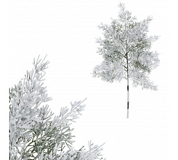 Túje - umělá větev, délka 44 cm, zasněžená