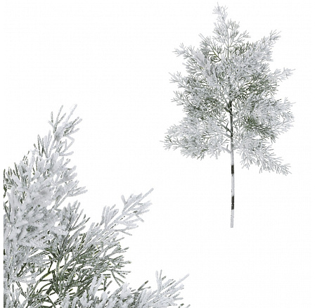 Túje - umělá větev, délka 44 cm, zasněžená
