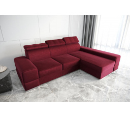 Rohová sedacia súprava ROYAL 295×185 - vínová, pravá