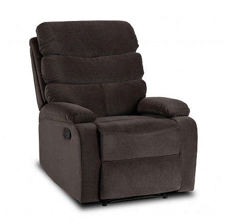 Rozkladacie kreslo KOBE Hnedé Zamatové